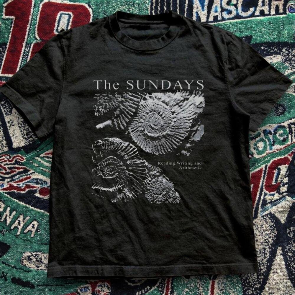 The Sundays Reading Writing And Arithmetic Black Graphic T-Shirt Unisex